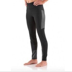 REI Co-Op Screeline Hiking Tights Black Gray Pockets Soft-Shell Fabric Size XS